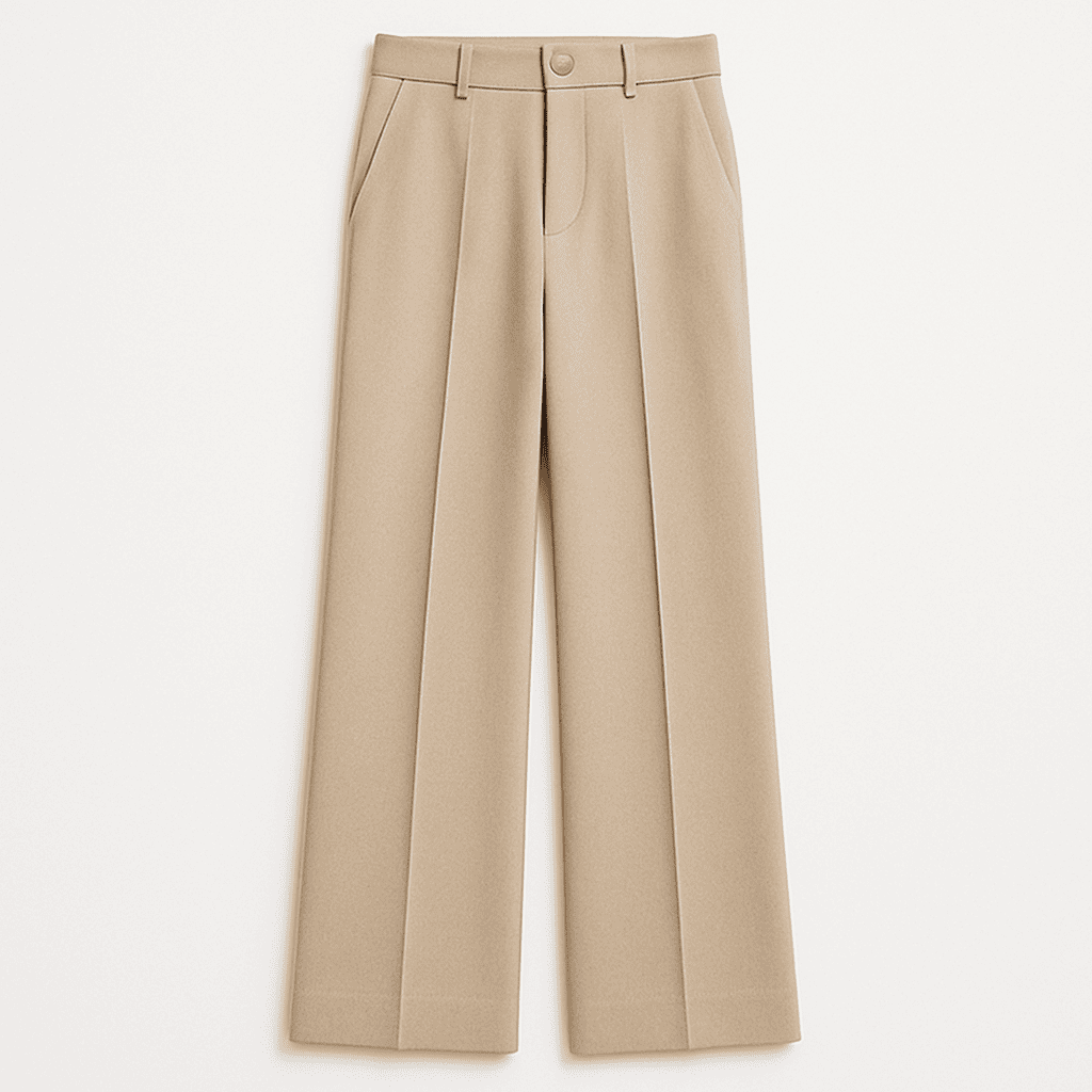 Women’s Beige Wide-Leg Pants