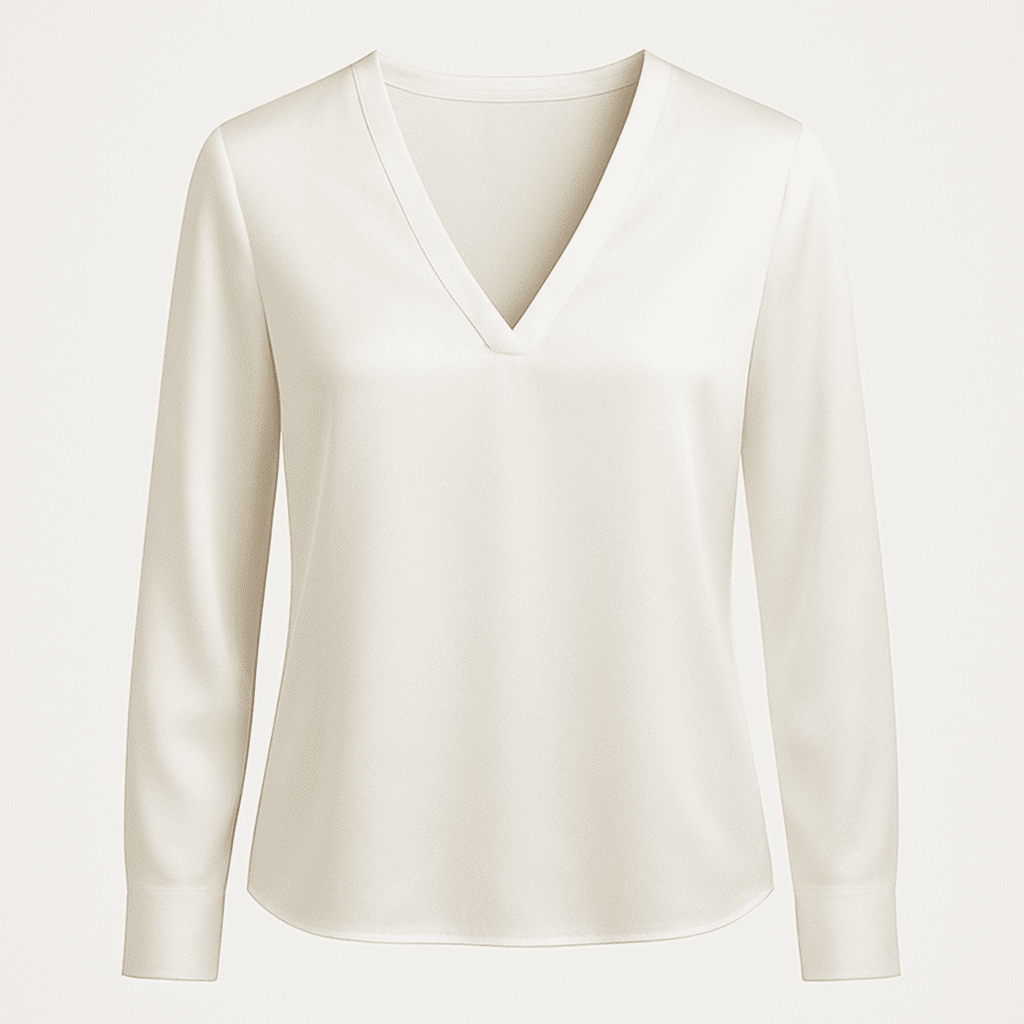 Women’s White Silk Blouse