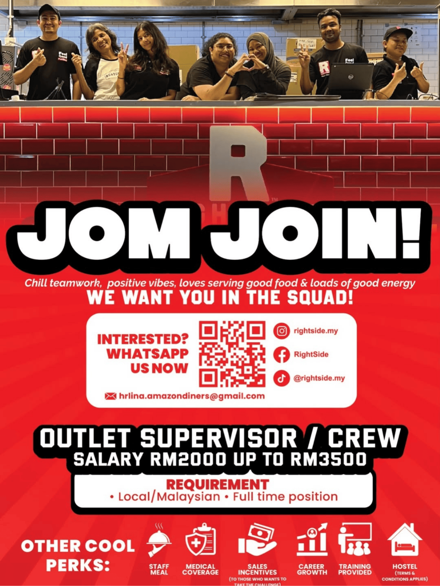 RIGHTSIDE hiring poster